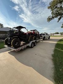 Parking in the front of cabin.
