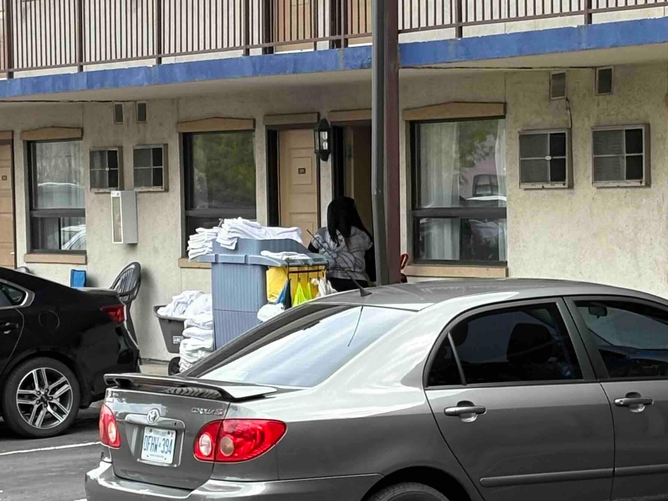 Cleaner entering another room
