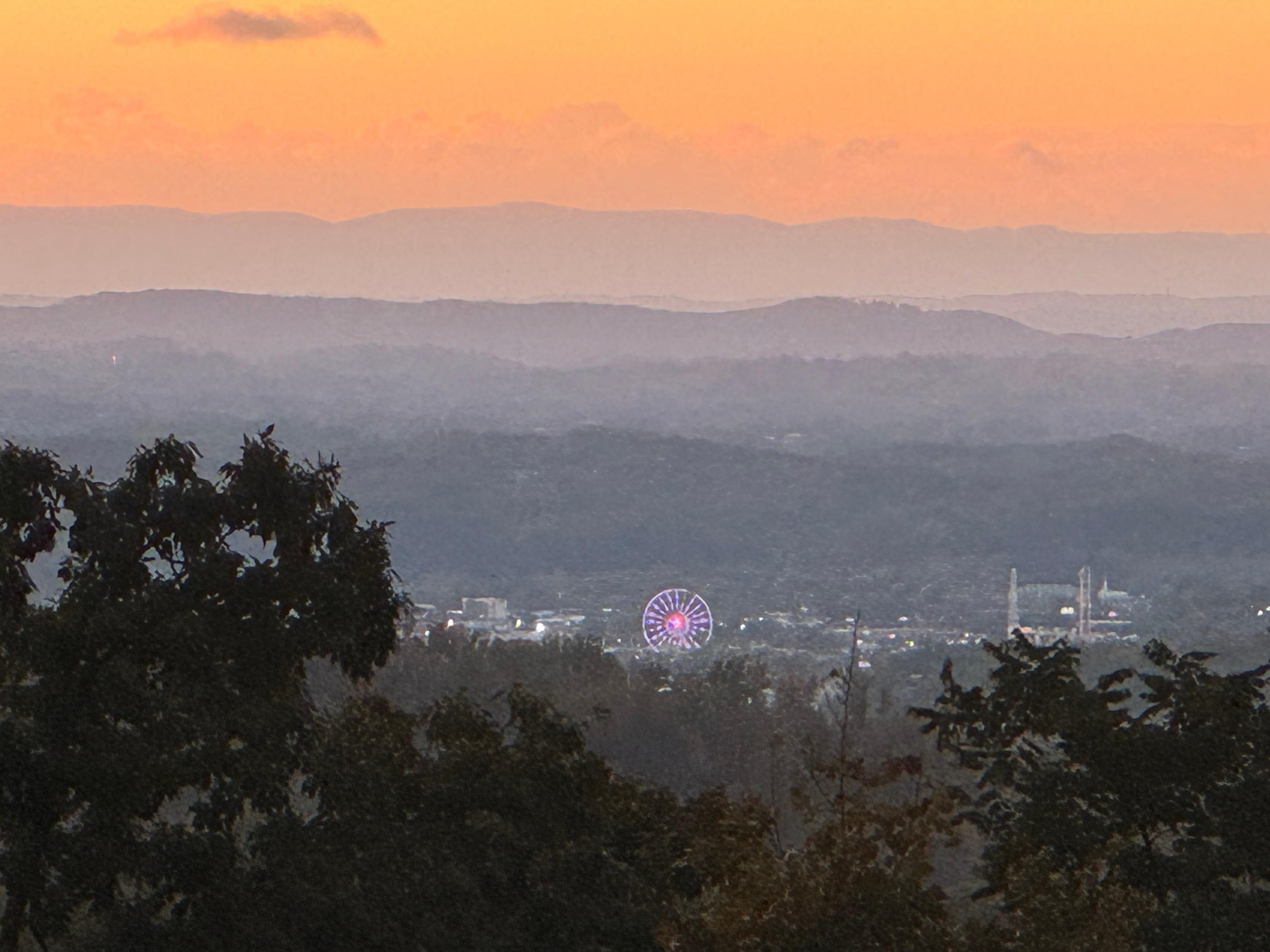 View on a walk outside cabin