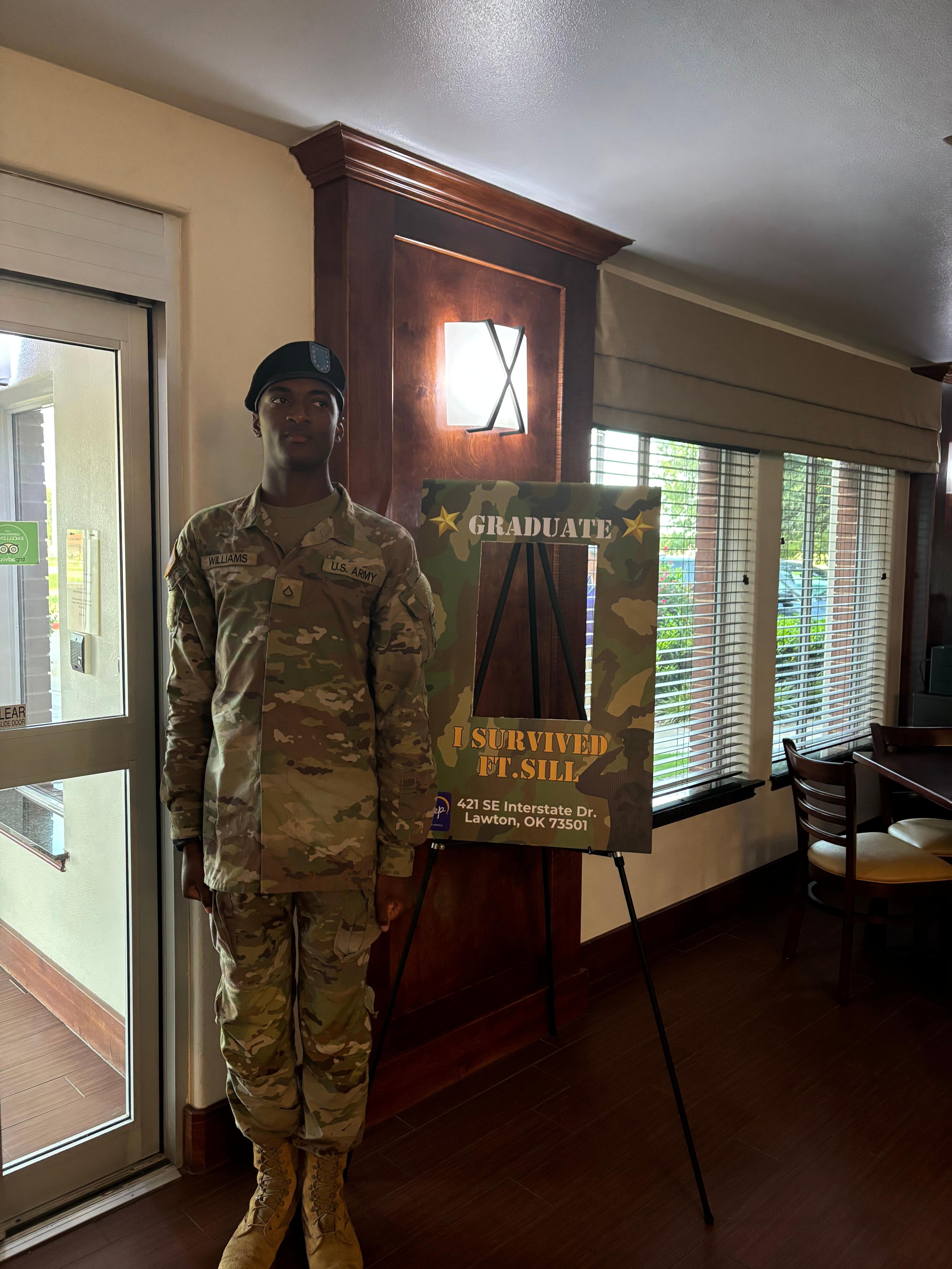 My son graduated from fort sill basic training