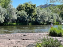 He caught trout from front yard