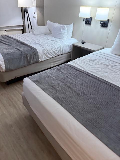 The bed when we get into the room