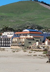 View of our hotel from the pier