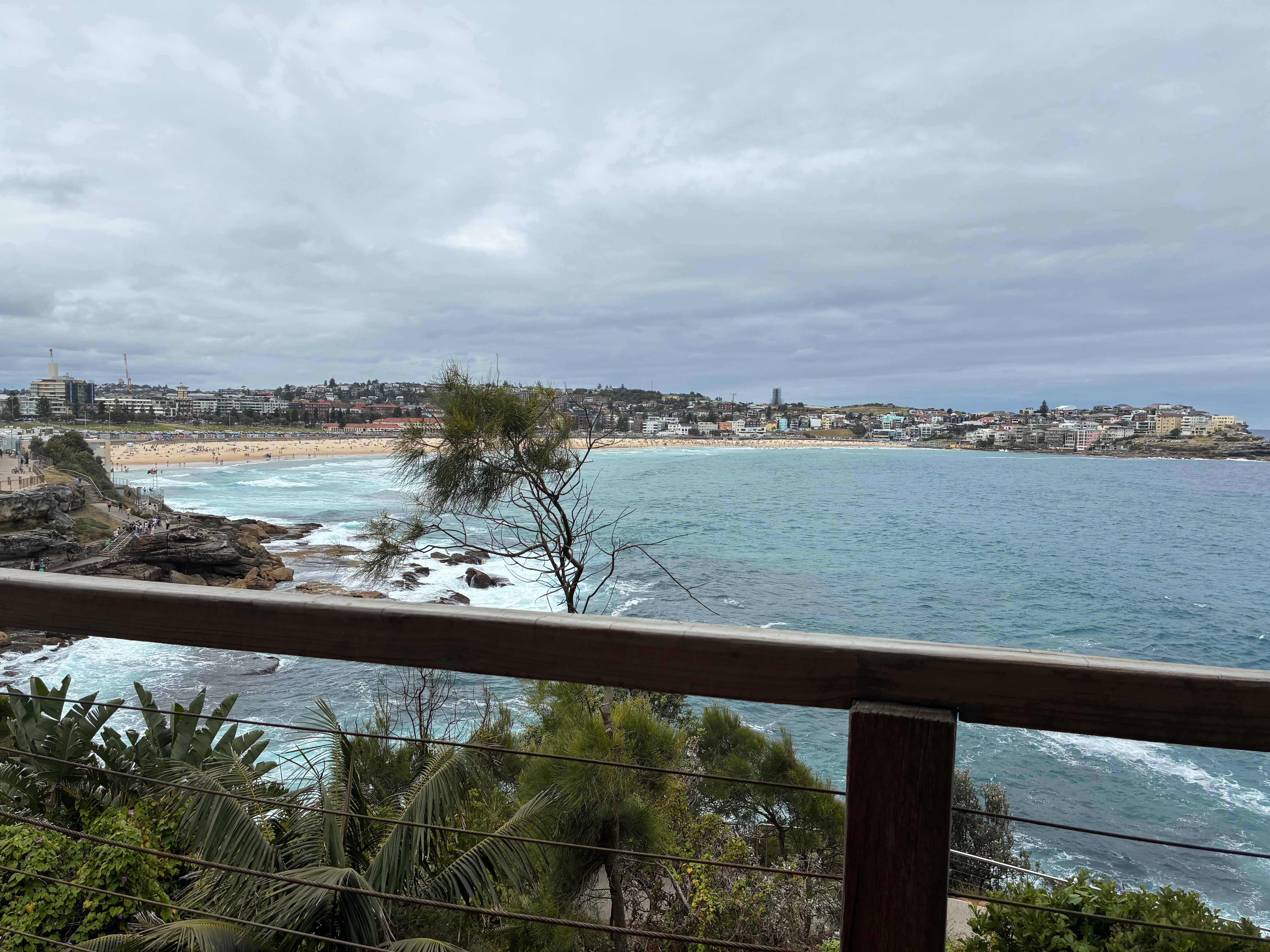 View from balcony towards Bondi Beach. 