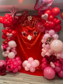 Decorations ready for Valentine’s Day! How cute