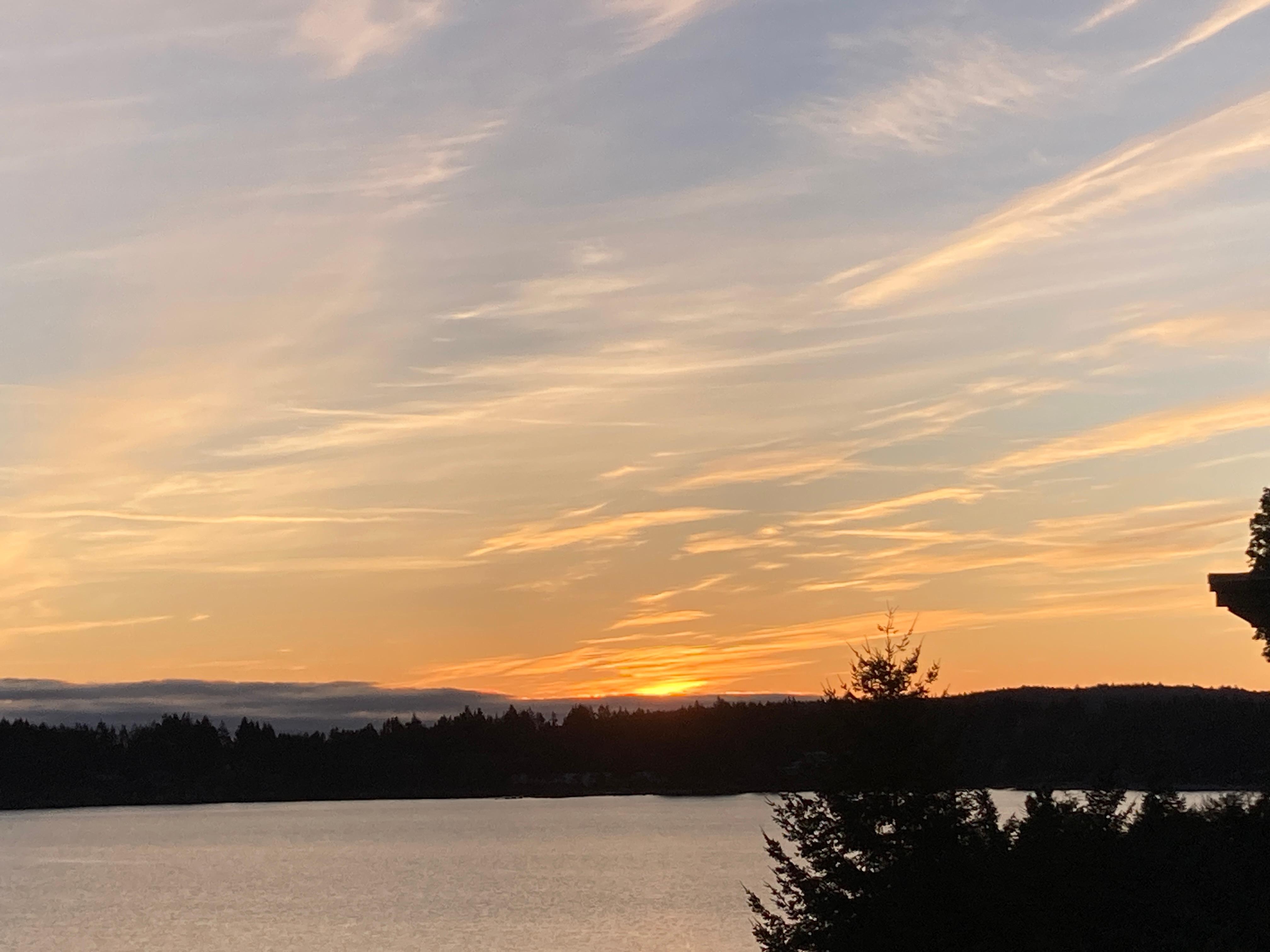 sunrise from above trail to beach