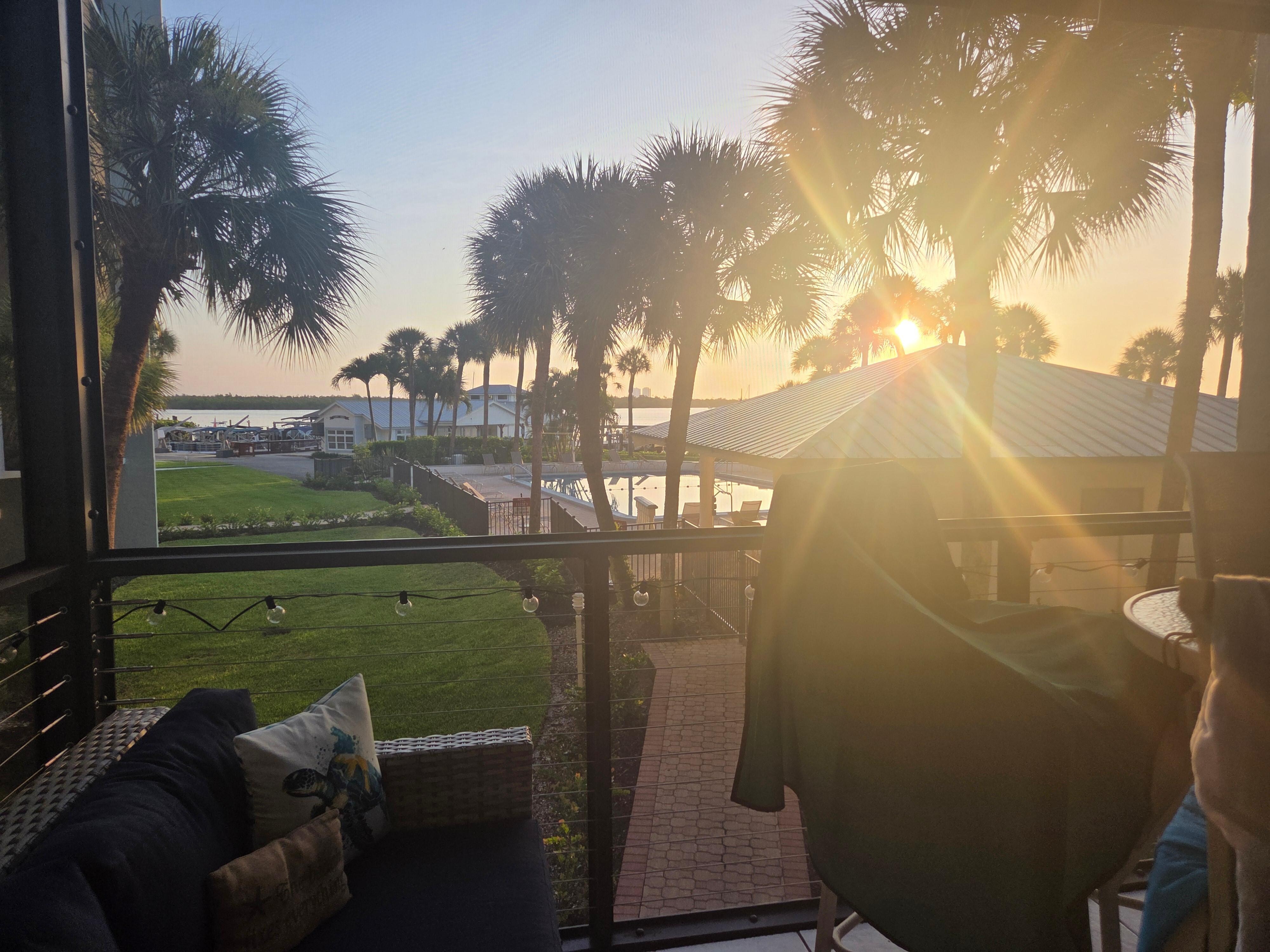 Sunrise. A view from the porch.