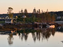 Water view at sunset.