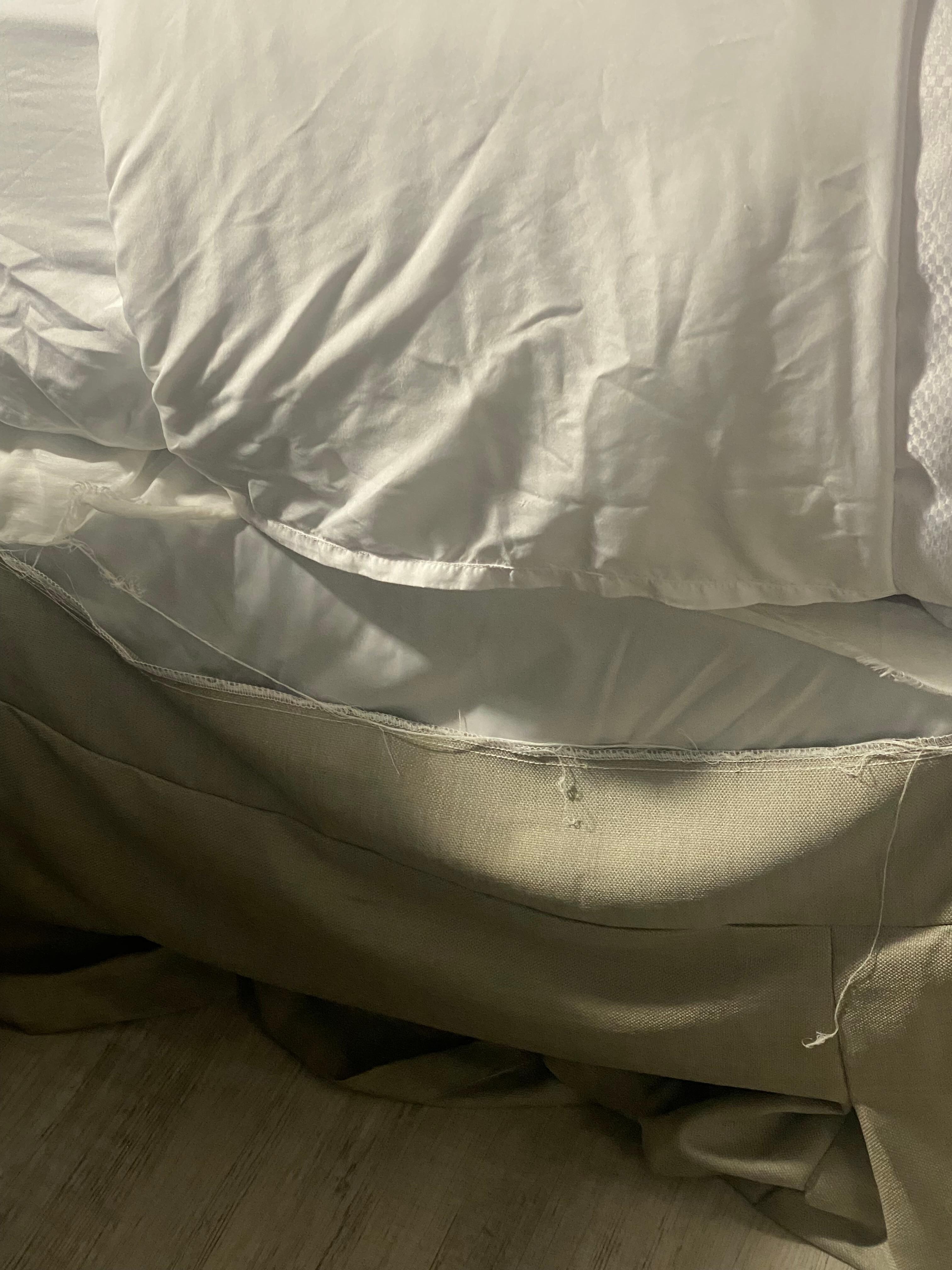 Bed skirt is ripped