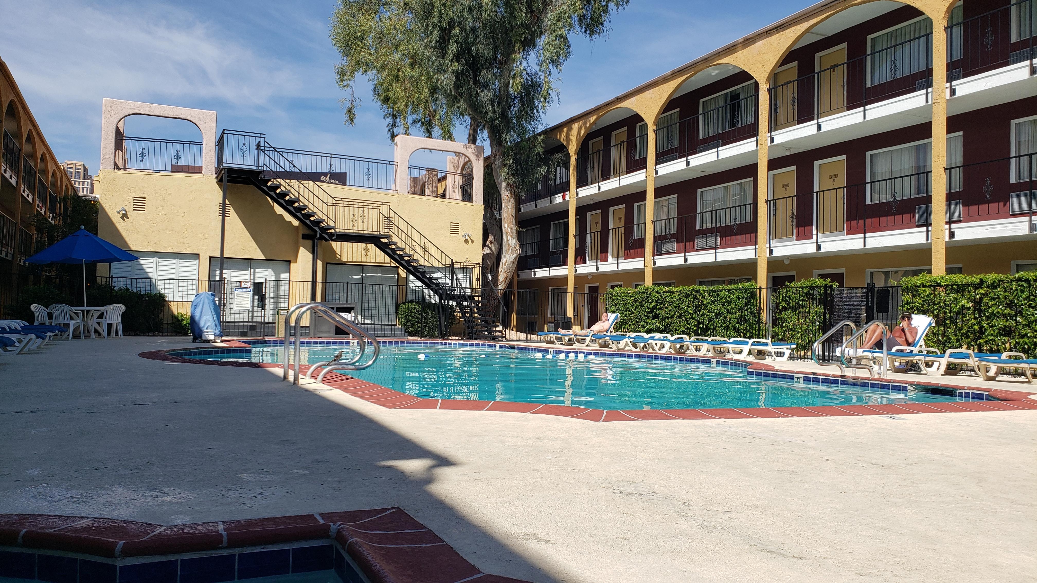 View from hot tub in the SE corner of the pool looking NW.