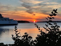 Sunset from town