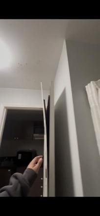 Bathroom door falling apart