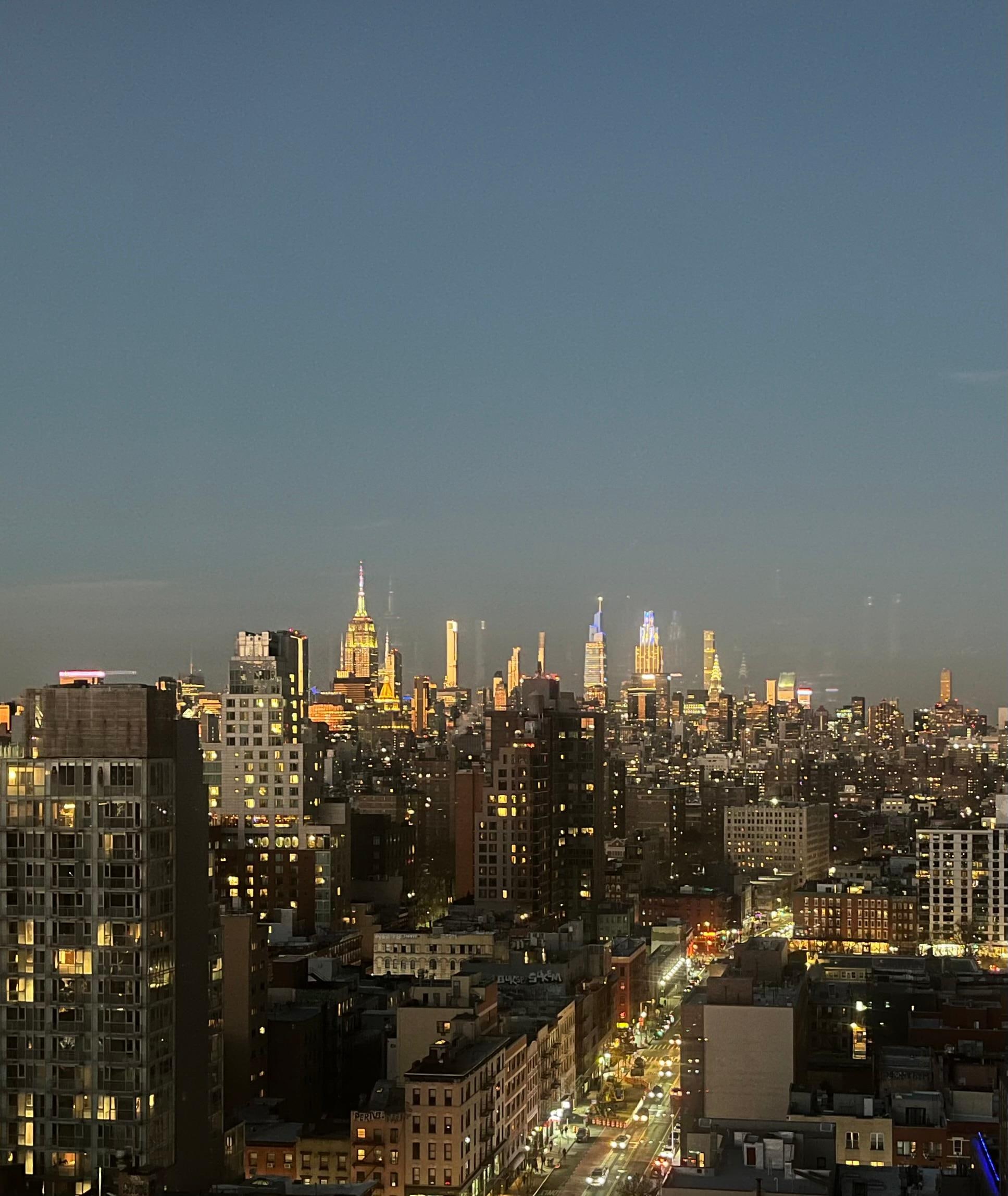 Night view from room.