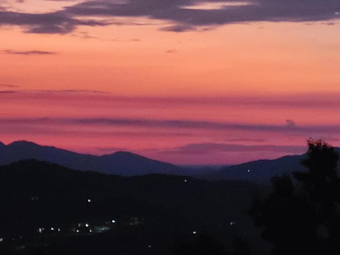 Sunrise over Gatlinburg.