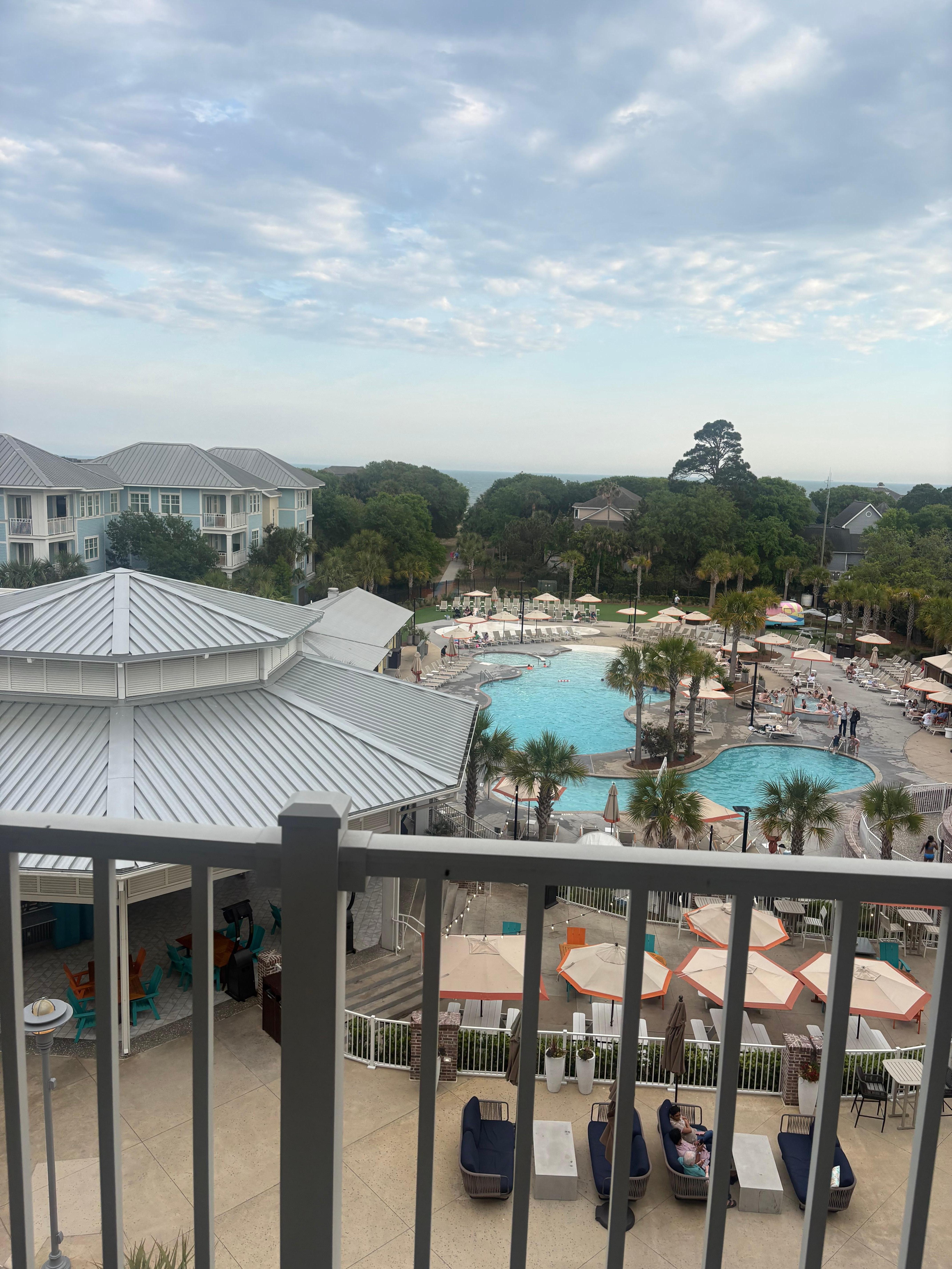 Pool view from balcony 