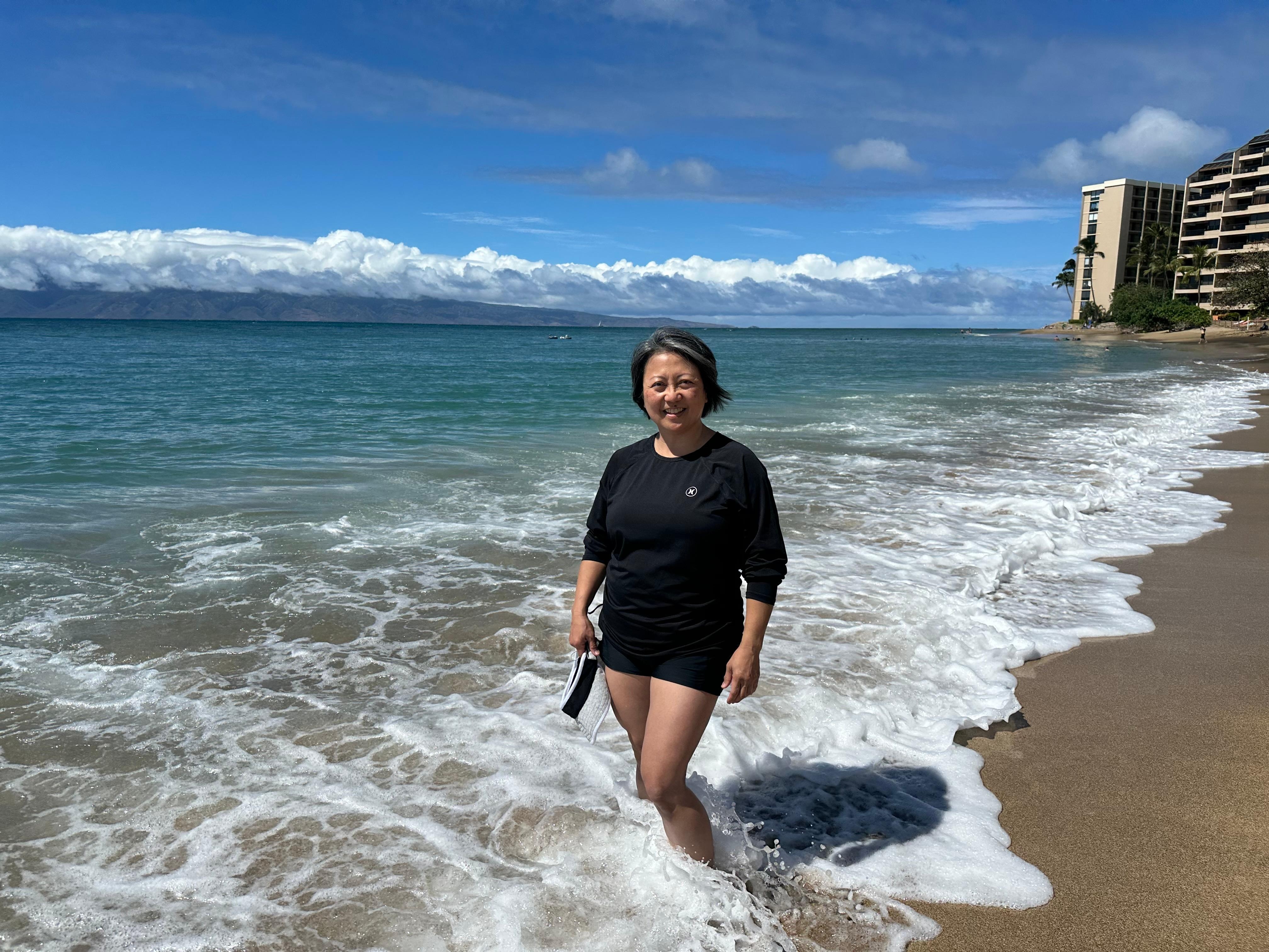 Beautiful beach right behind hotel