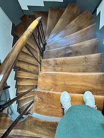 The pretty but steep staircase