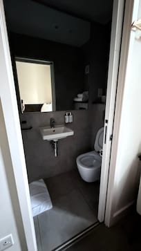 Small bathroom. Could hardly move.