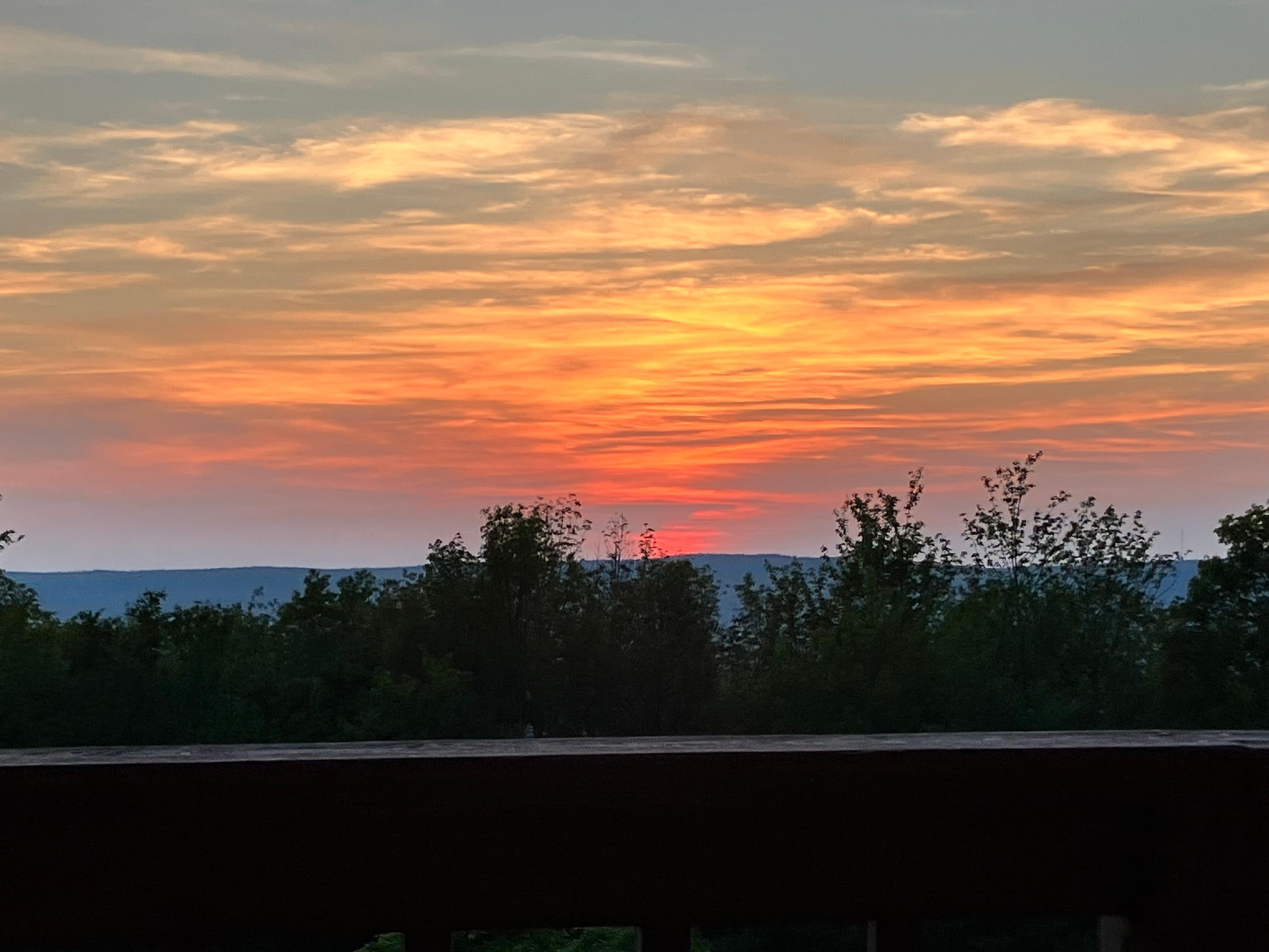 Sunset from the porch. 
