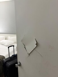 big hole in a bedroom door