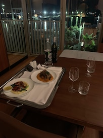 Stunning evening meal room service