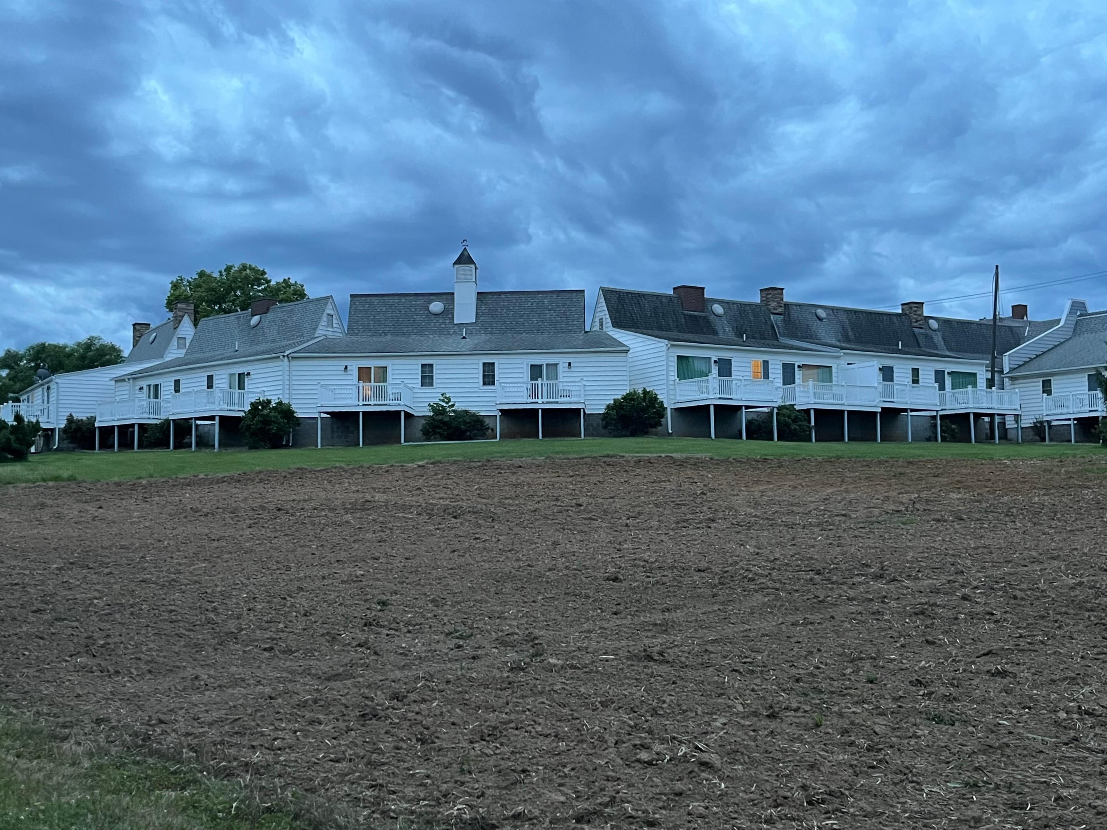 View from the path behind the inn. 