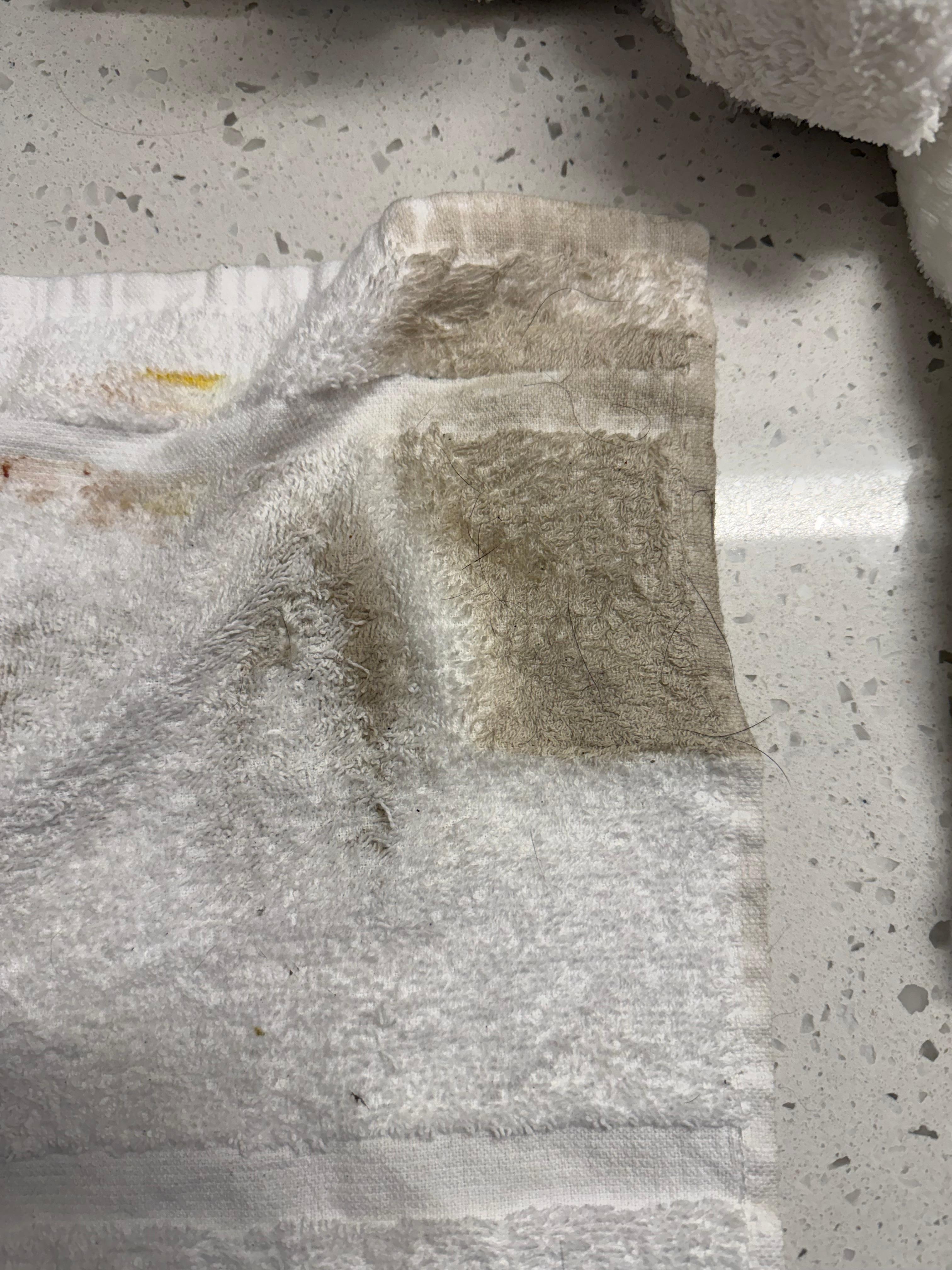 Rag from wiping water off the floor 