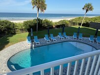 Overlooking the pool from the deck