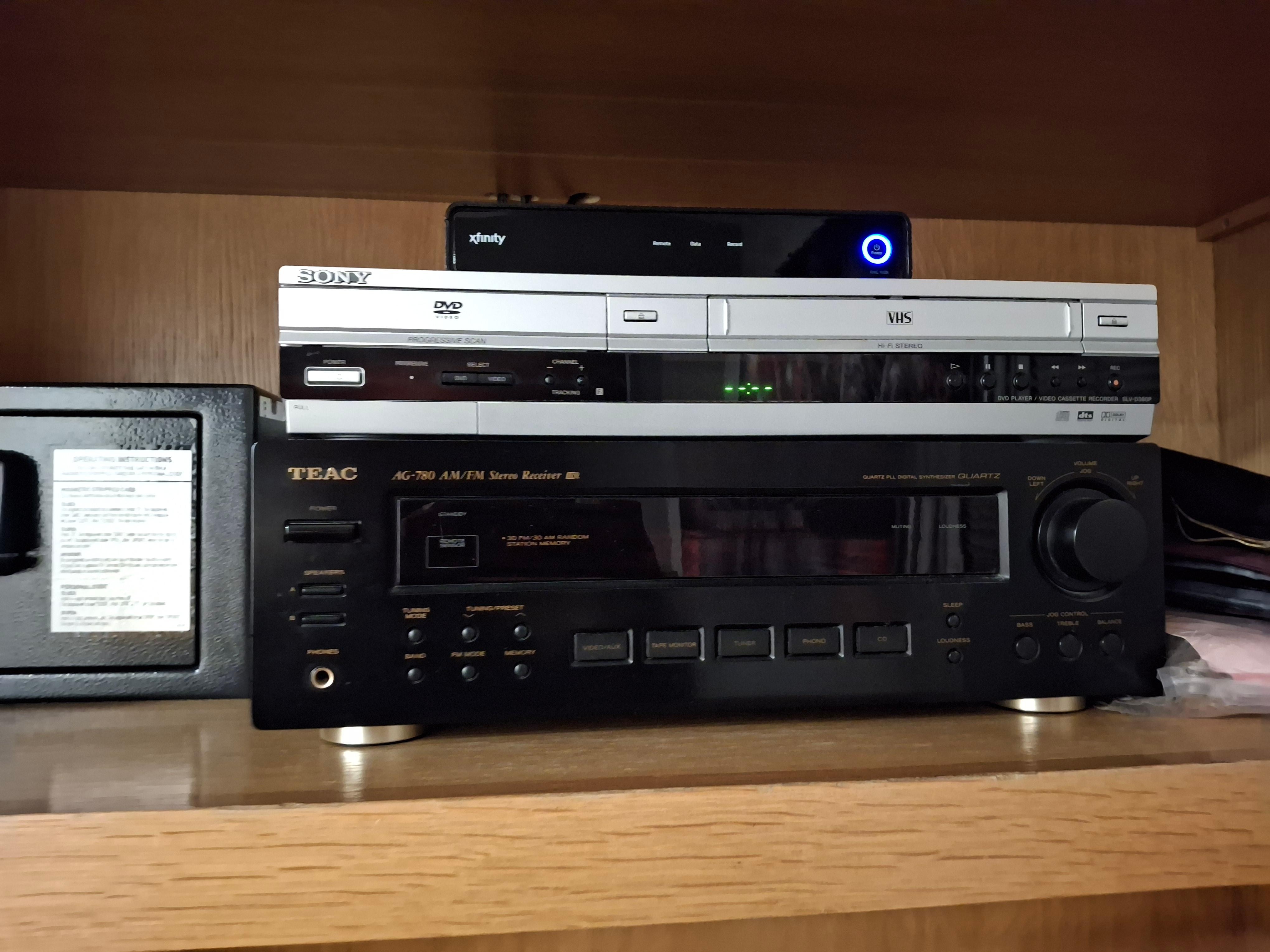 I was surprised when I saw a VHS player in the room 