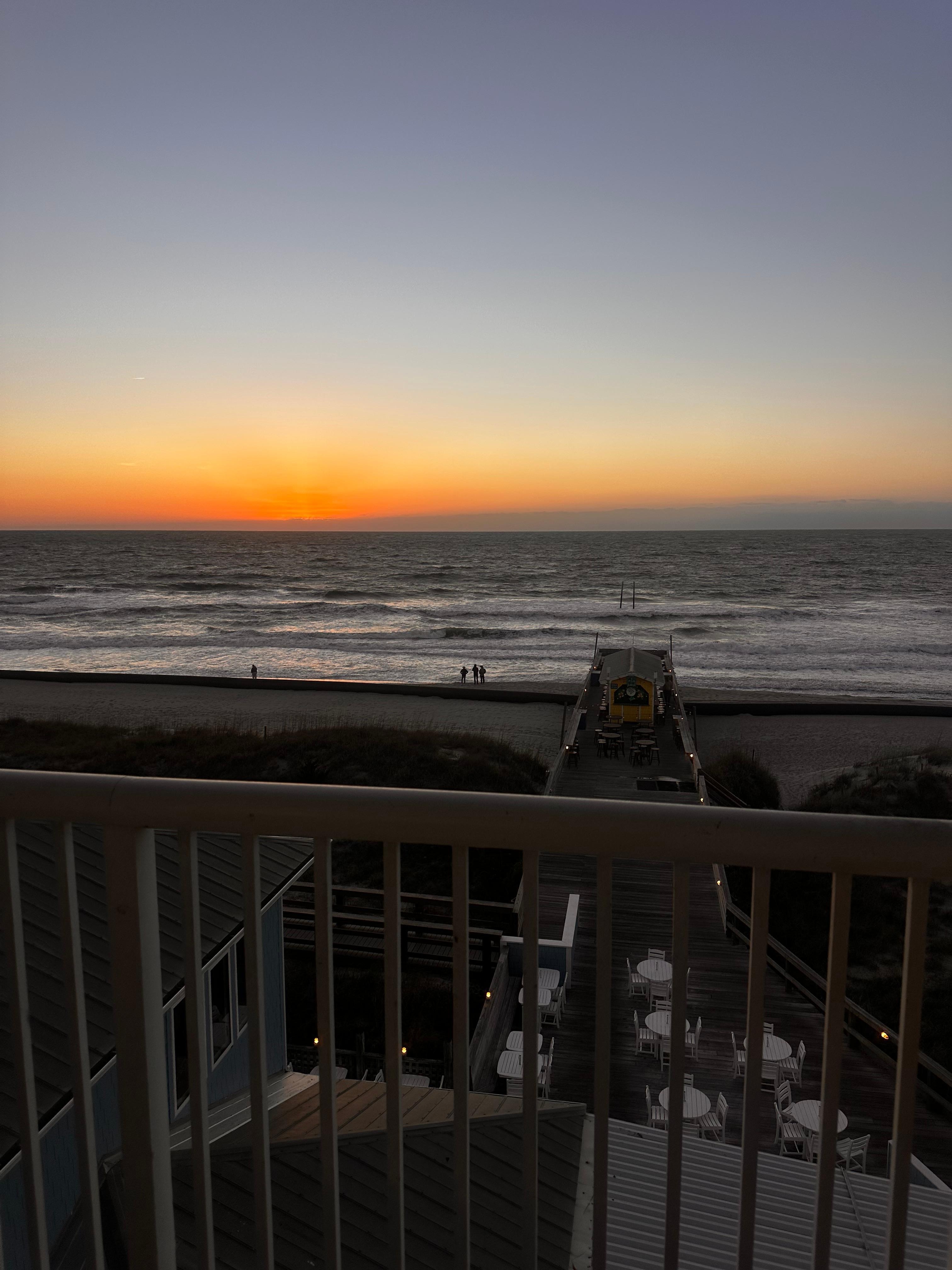 The view of the sunrise