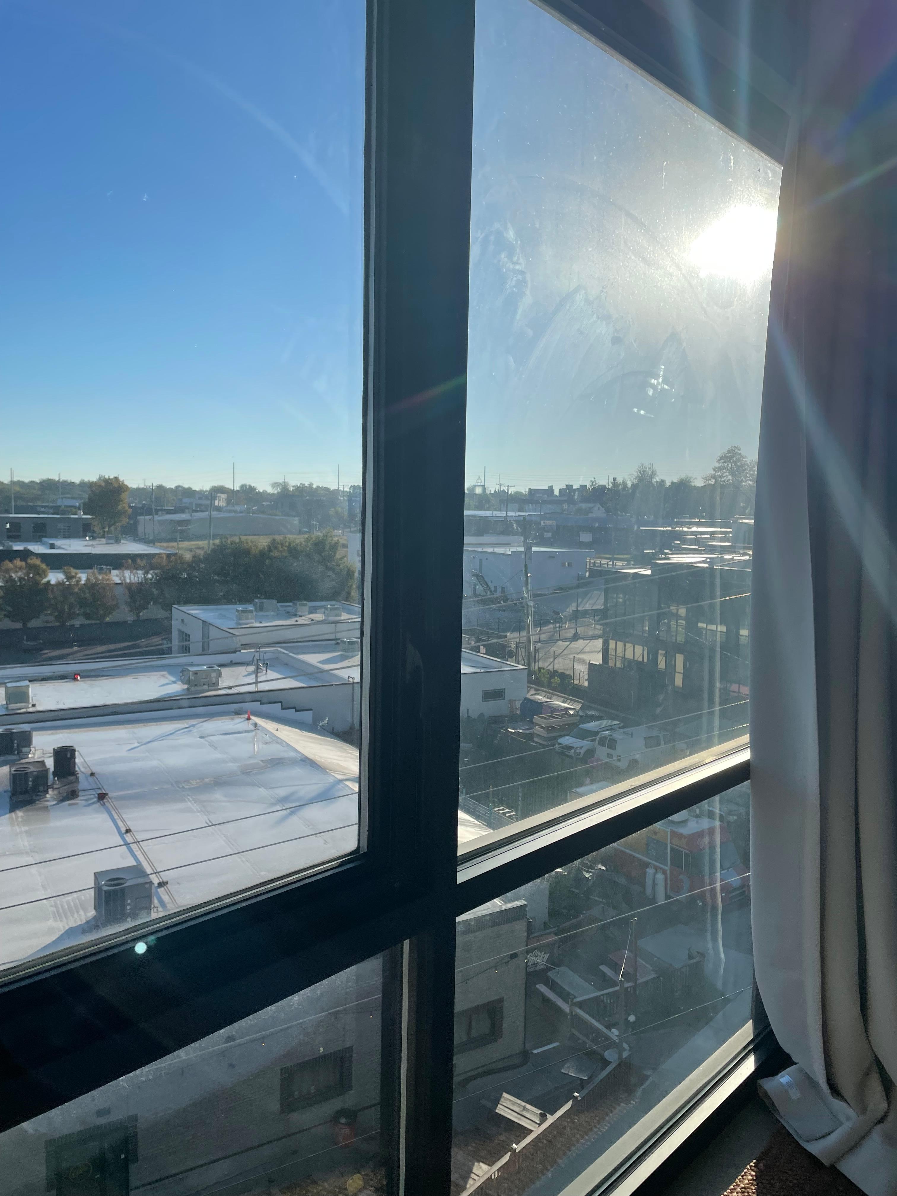 Hard to enjoy the view with glare