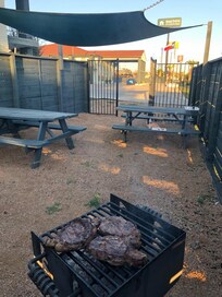 Enjoying the Amenities at the HomeTowne Studios in San Antonio, Texas.