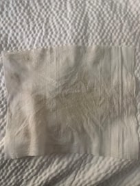 A wipe after wiping my 1year old daughter’s hands from crawling on the carpet and floor.