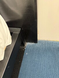 Dirty condition near the bed