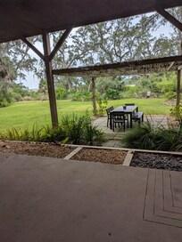 Beautiful outside dining area and fire pit