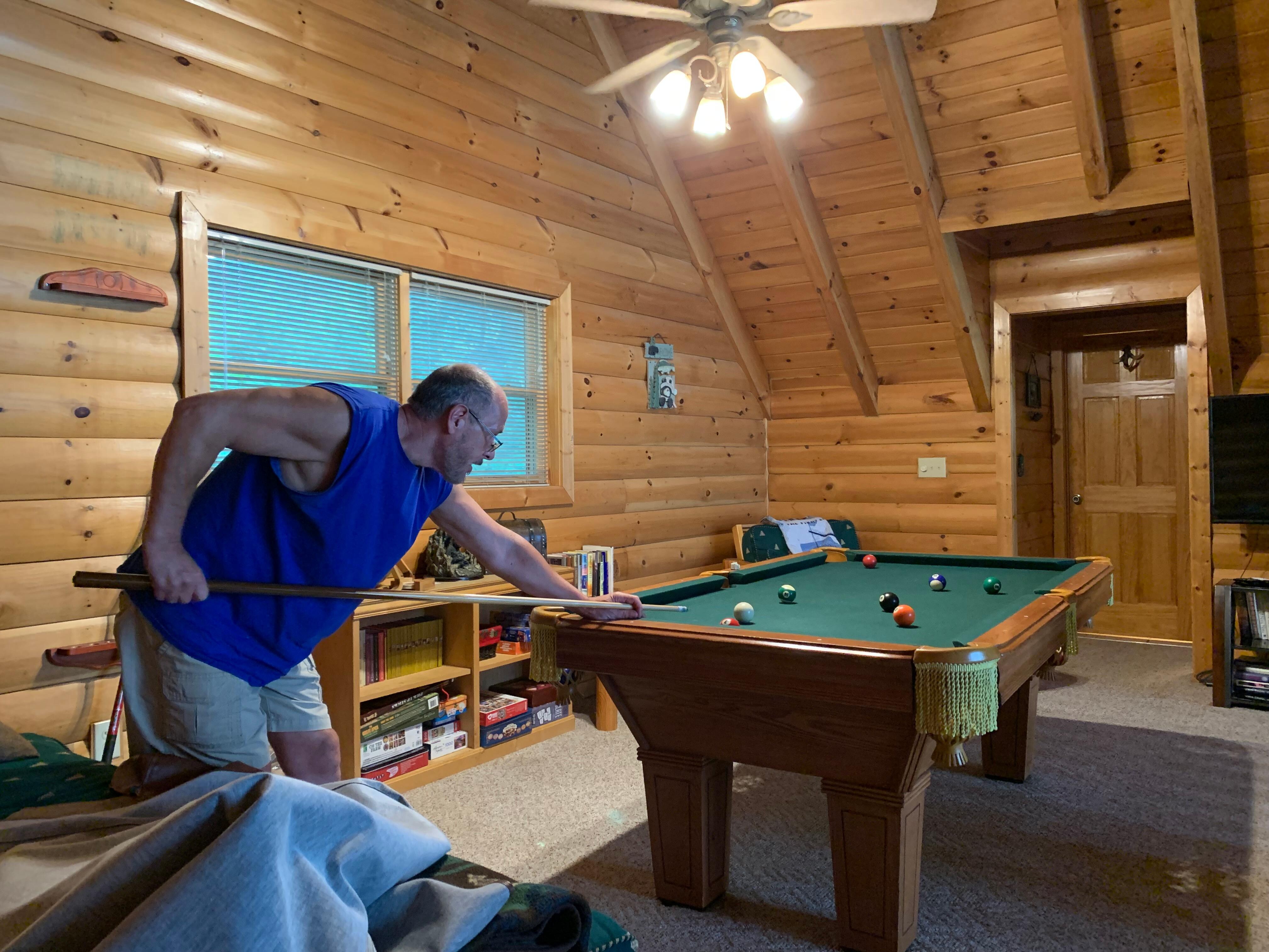 Anyone for a game of pool? Then can relax in the hot tub.