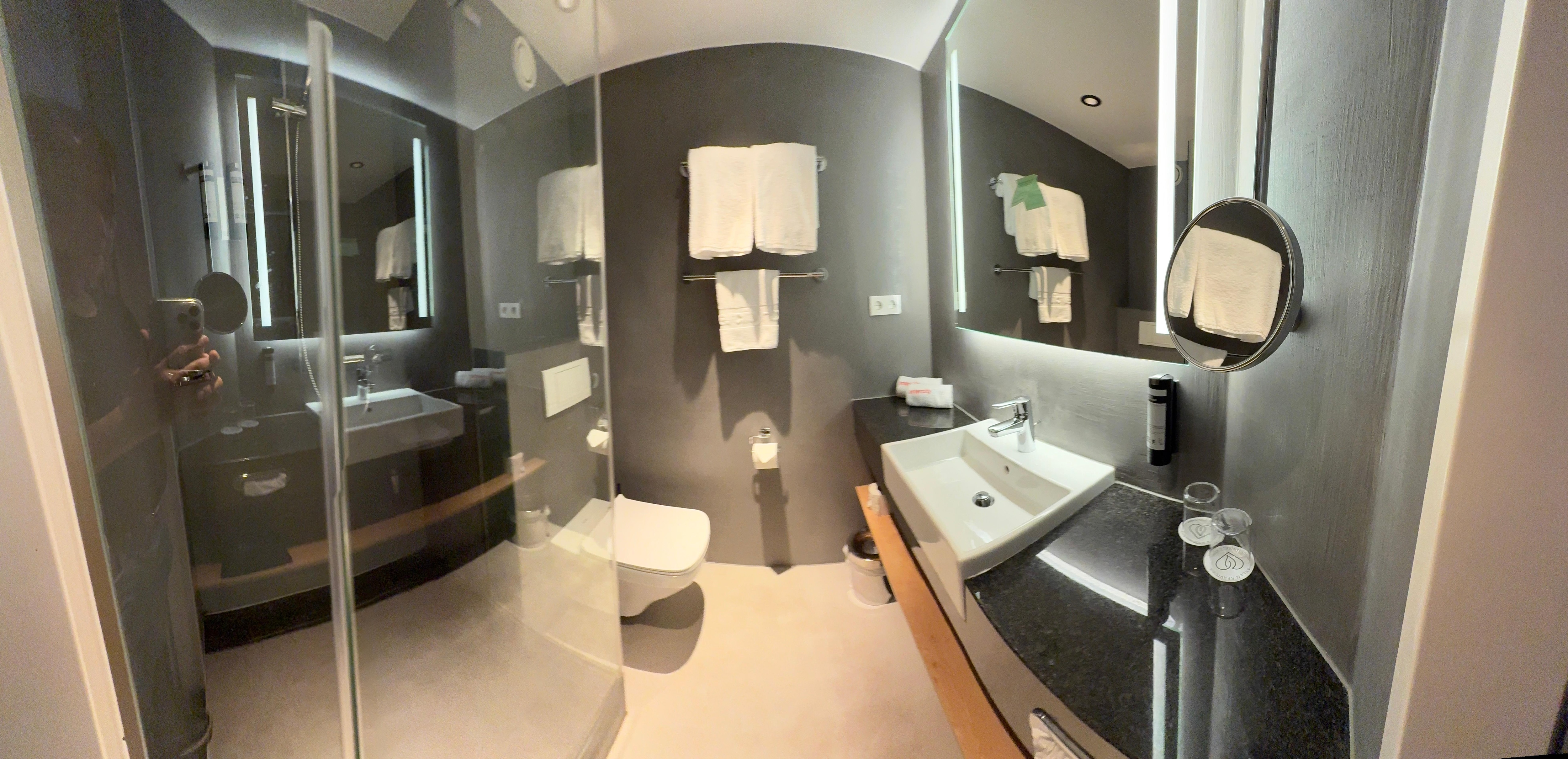 Nice bathroom. But very tight. 