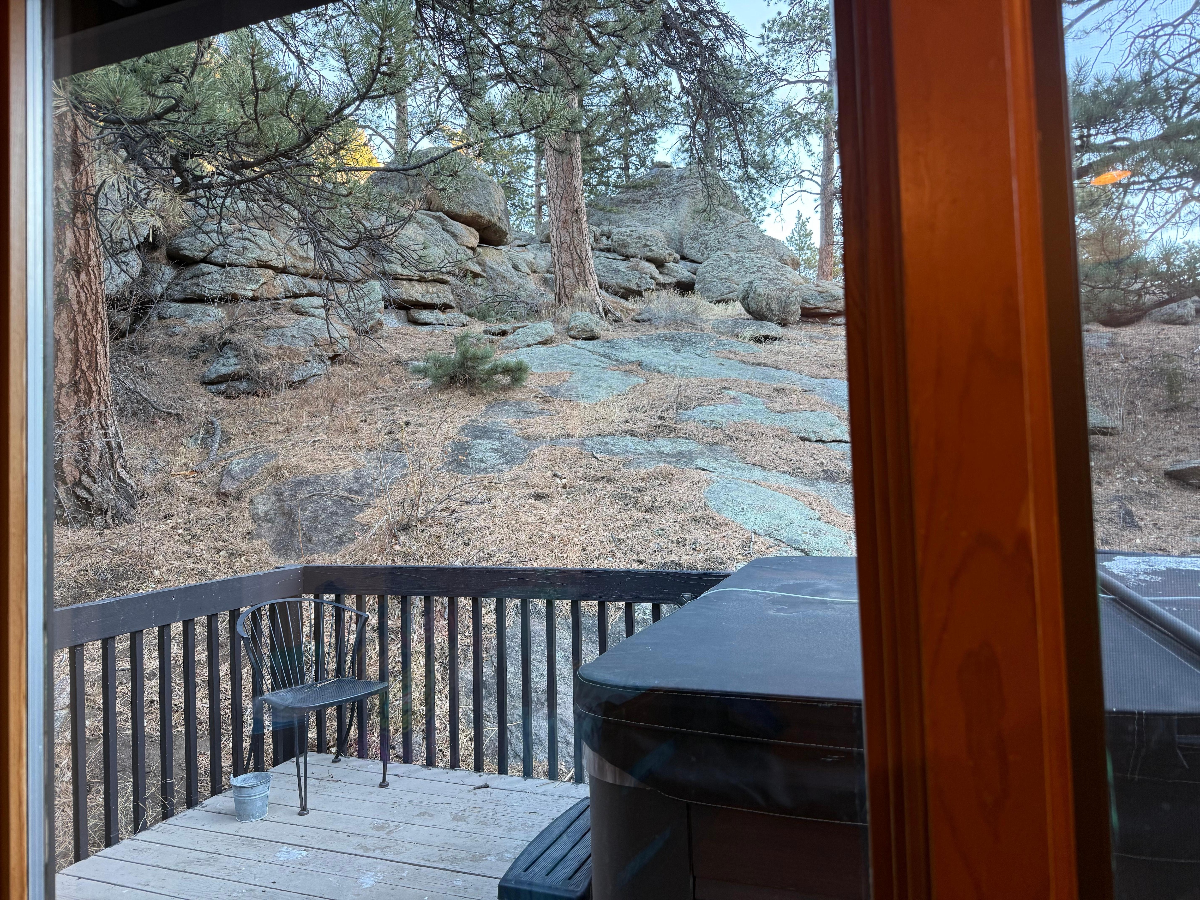 Hot tub outside kitchen window