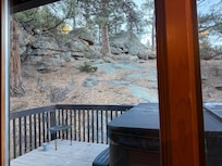 Hot tub outside kitchen window