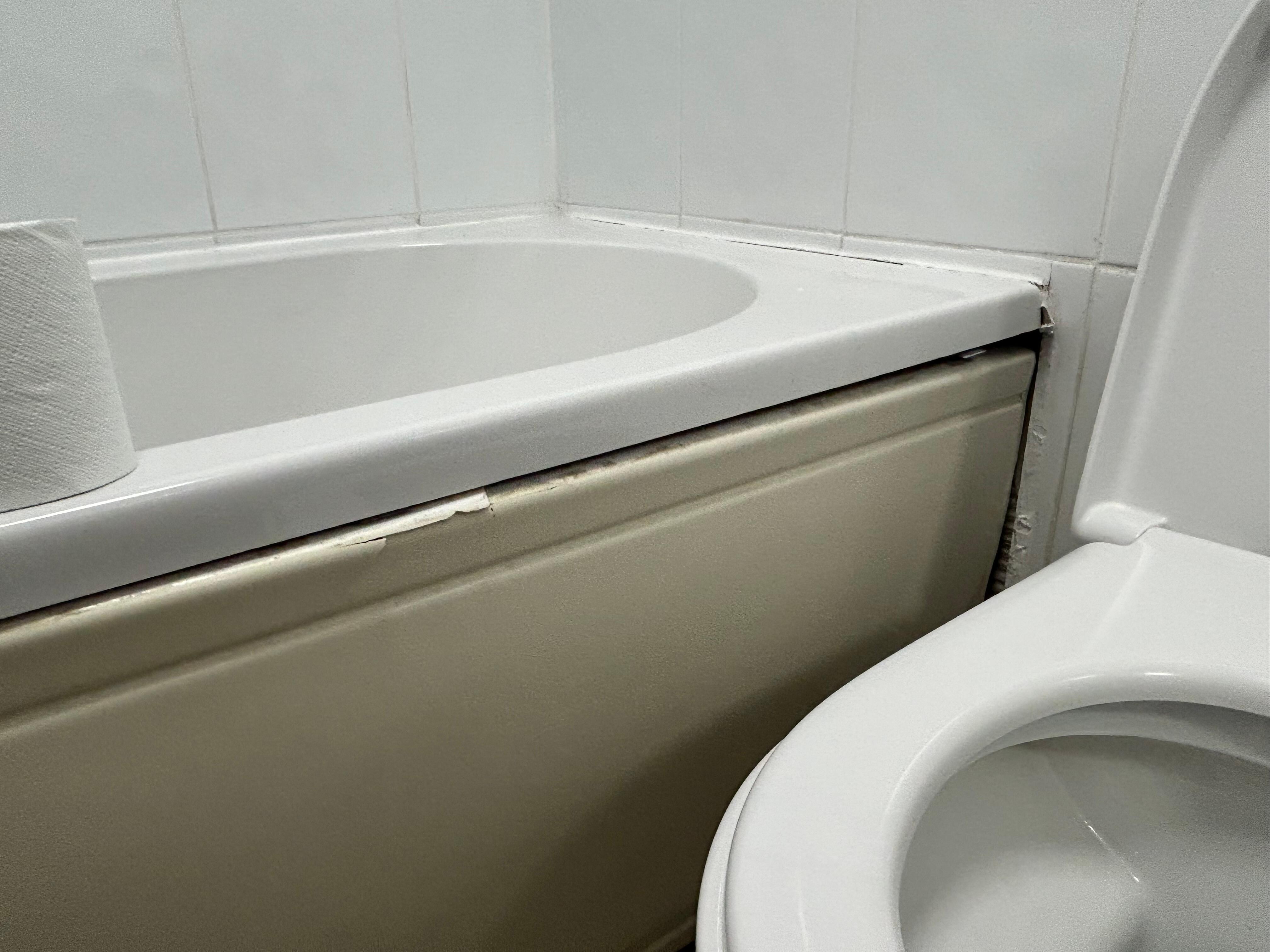 Broken bath panel