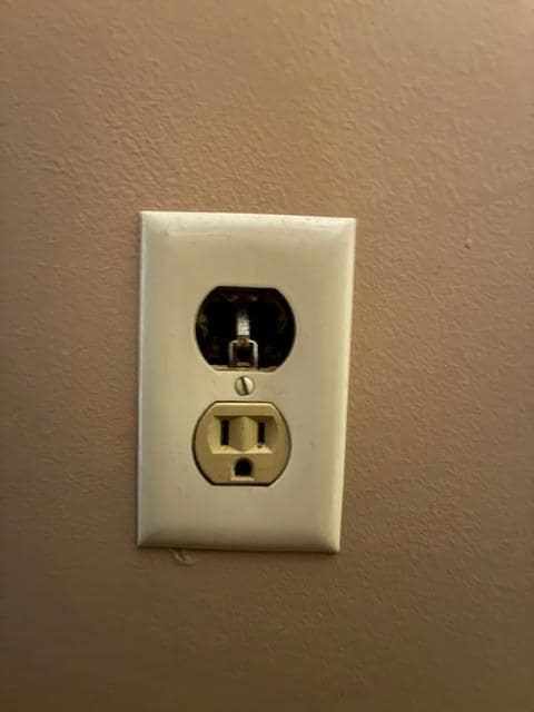 Outlet in the Master bedroom