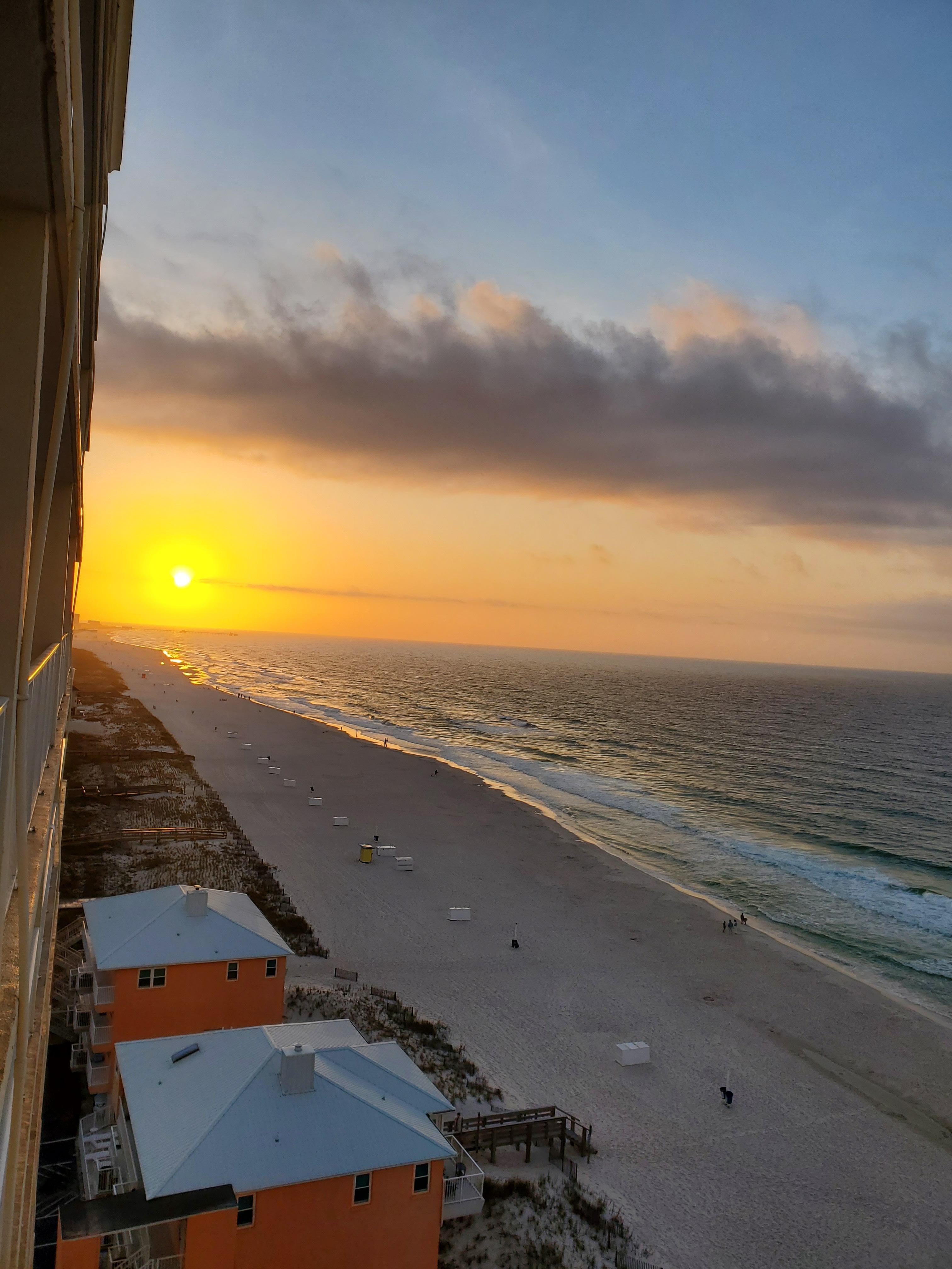 Sunrise from condo balcony.