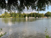 Blick von der Badestelle auf den See! Man kann auch drin Baden!