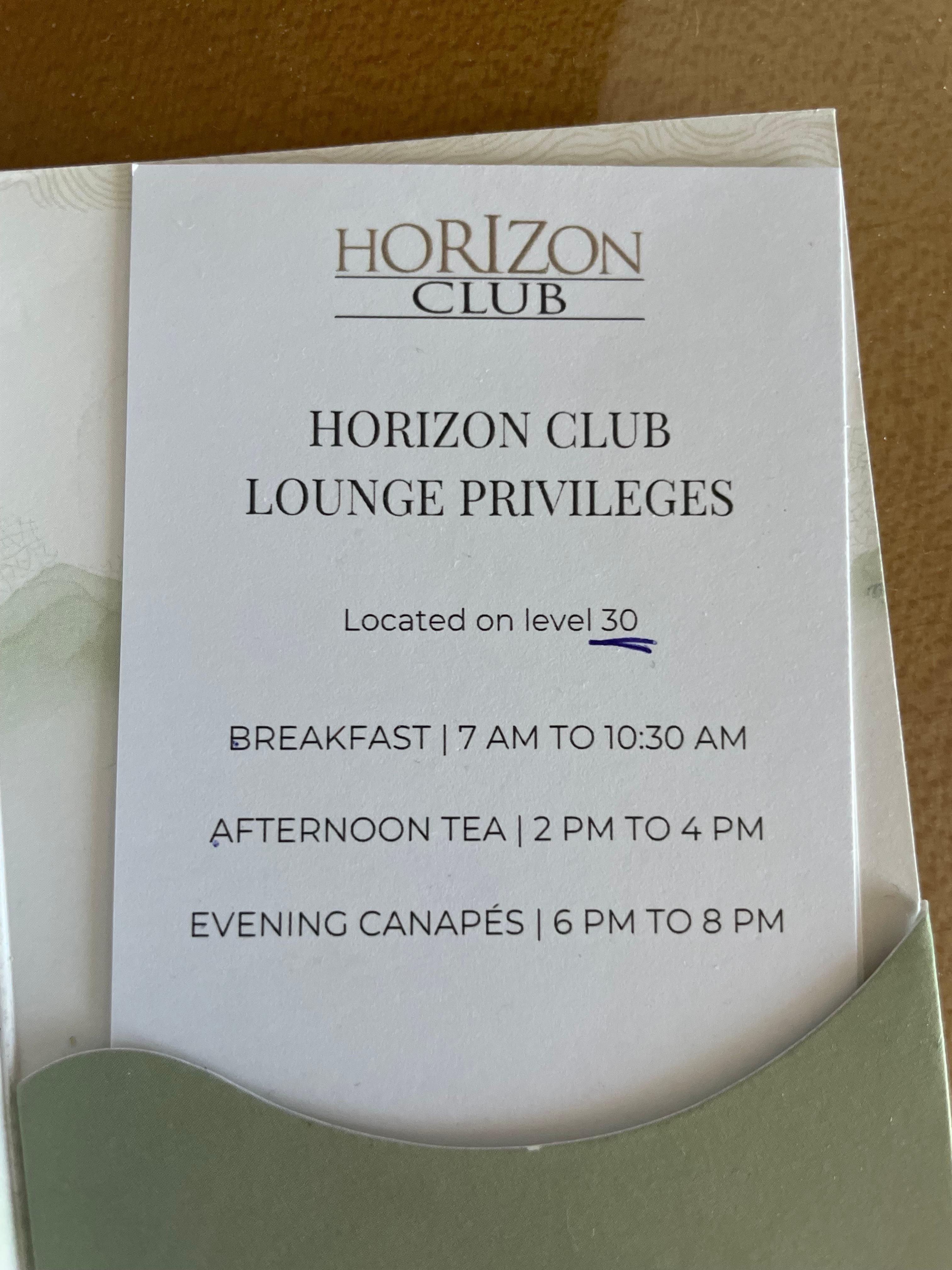 Horizon Club - Shangri la's lounge