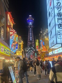 夜は通天閣付近をウロウロ