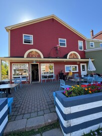 We had a fabulous salad and sandwich at the Highwheeler Café in Baddeck. Everything is made in-house. Their Cuban sandwich made with fresh focaccia bread was amazing as was the salad with poppyseed dressing.