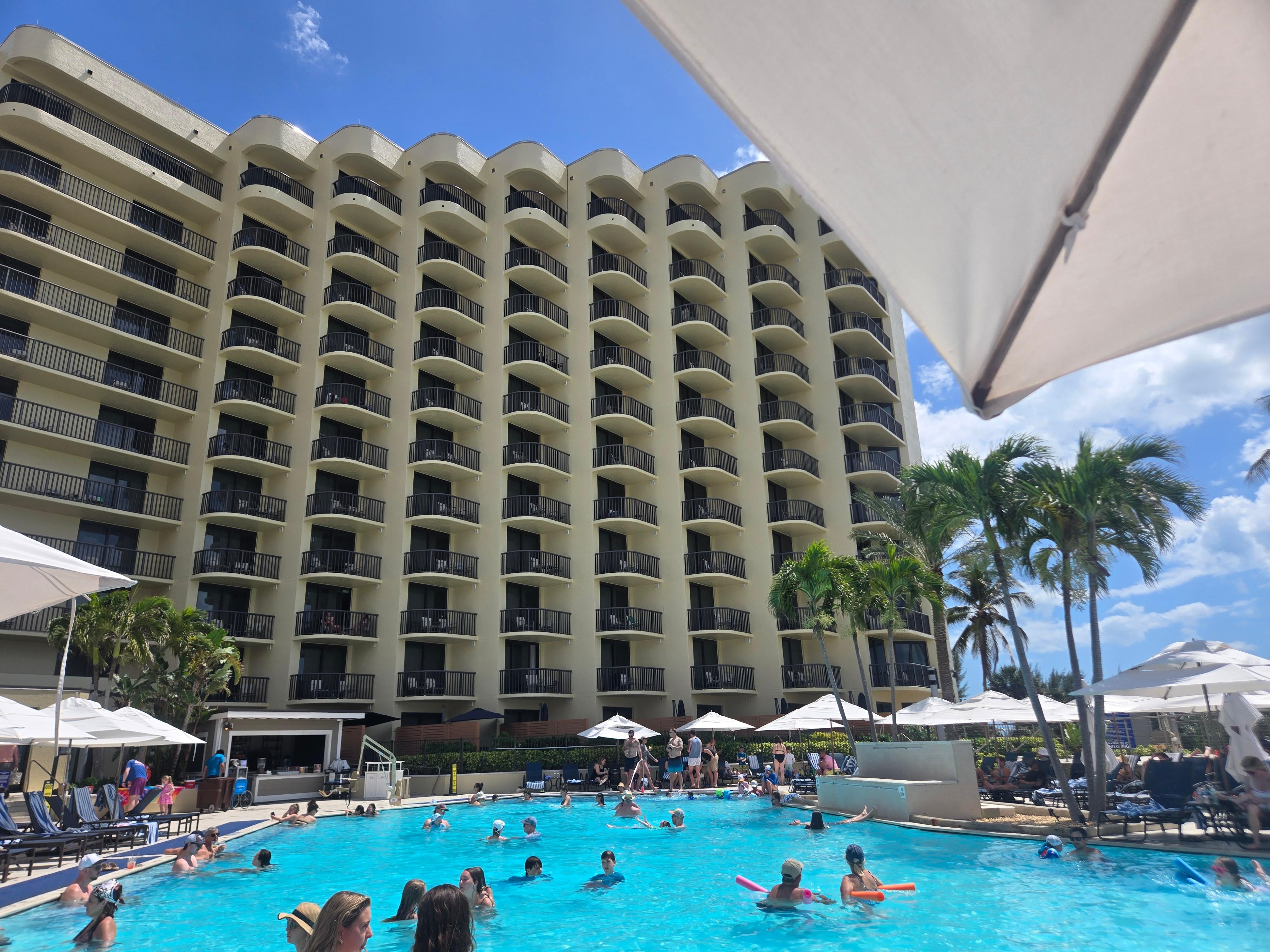 Hilton Hotel view from pool area