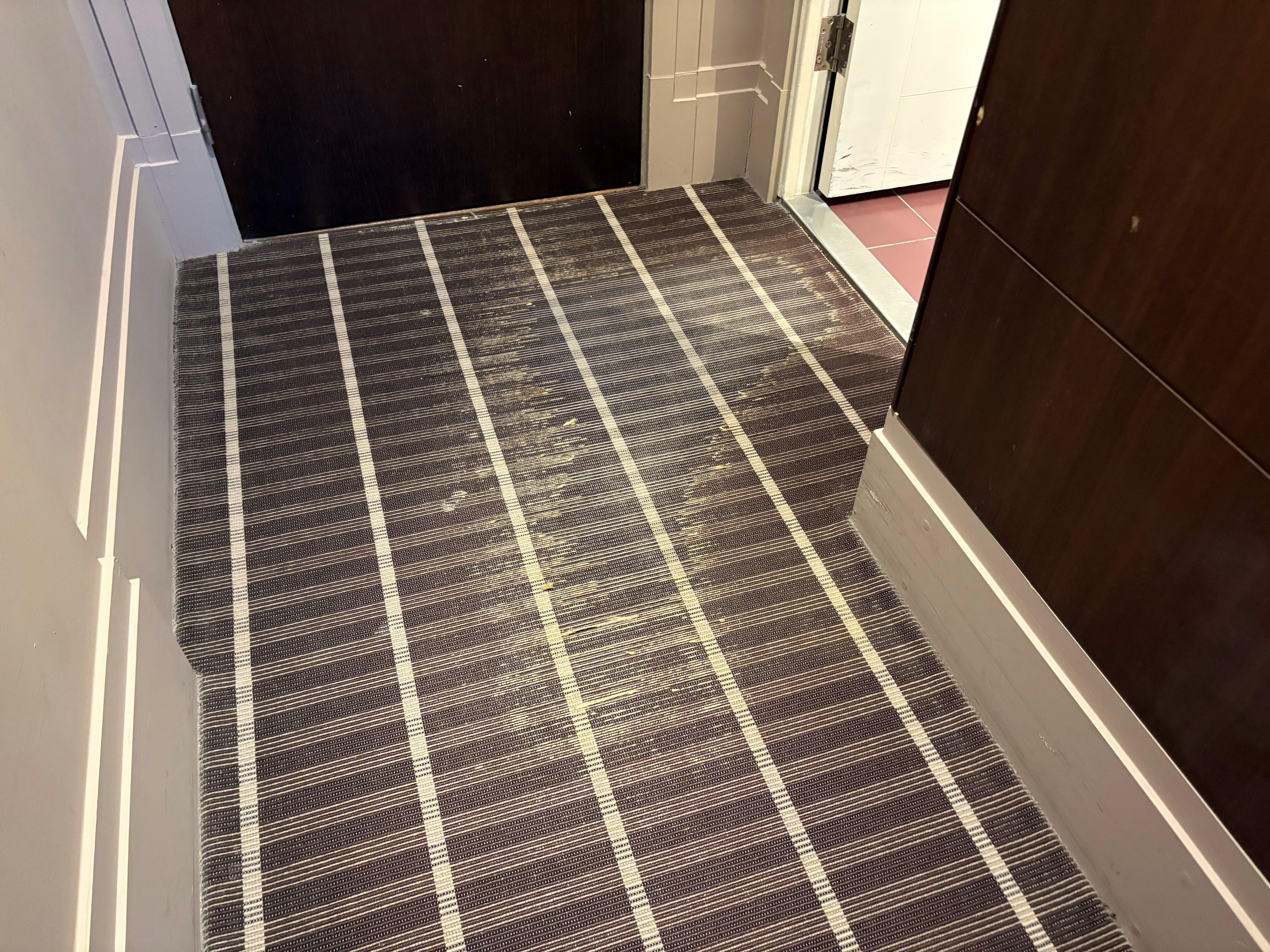 Bedroom carpets worn in high traffic areas