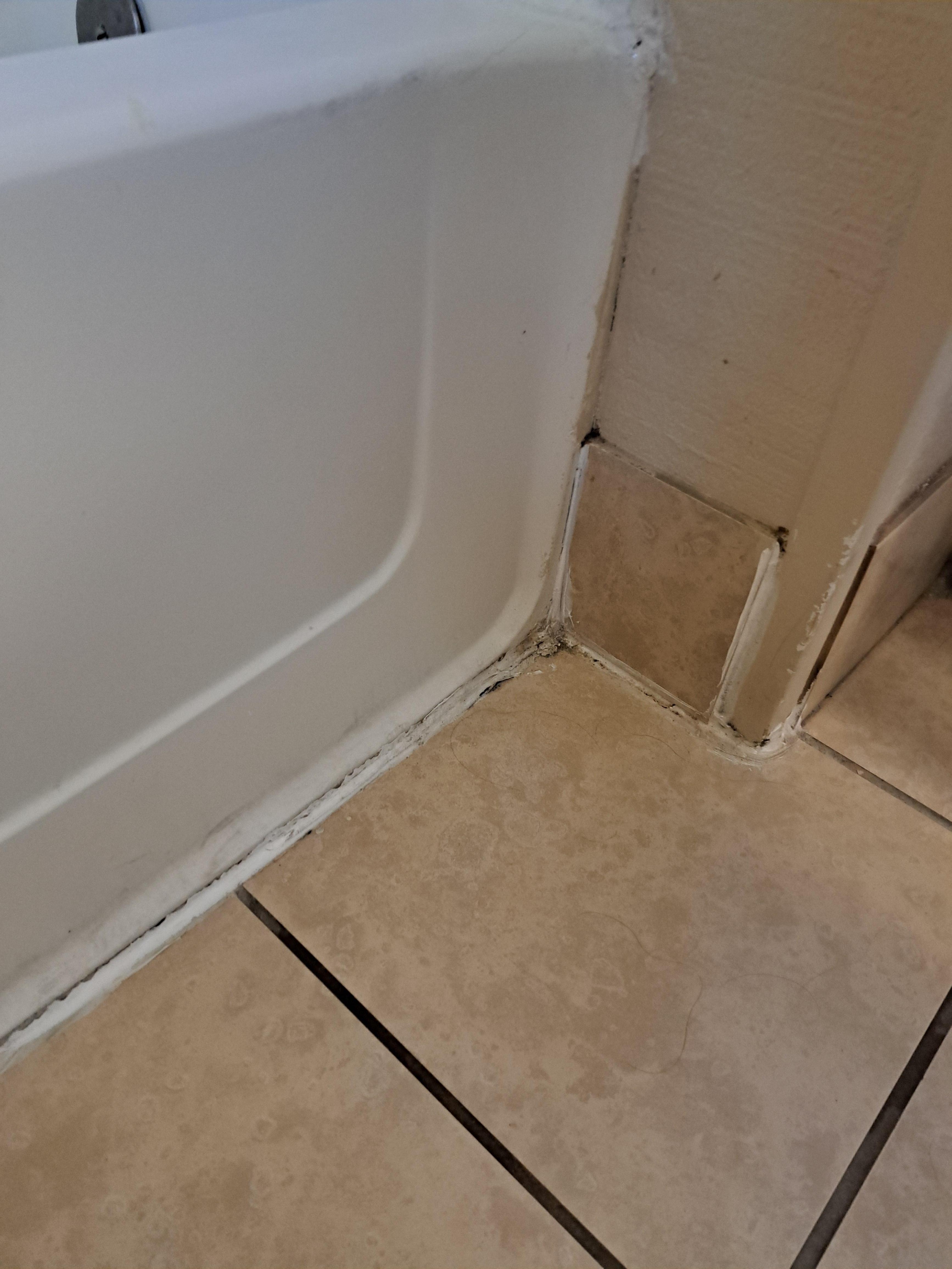 Careless caulking repair