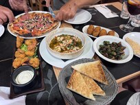 Tapas at restaurant across the street and up a few stores